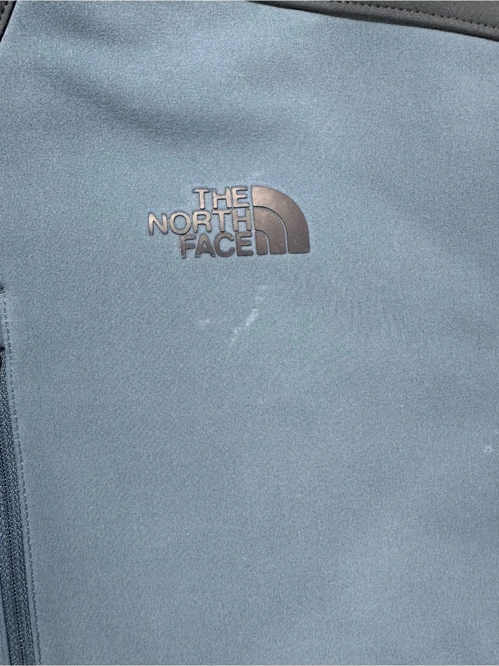 The North Face Men's Two-Tone Navy and Slate Blue Softshell Hoodie